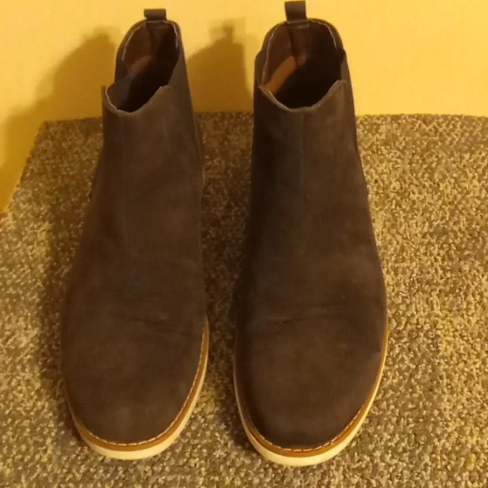 Reserved Footwear size 13 black faux suede slip on shoe